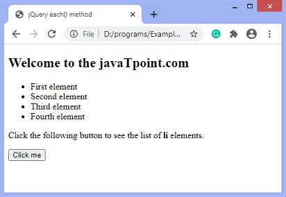 jquery each|Iba pa.